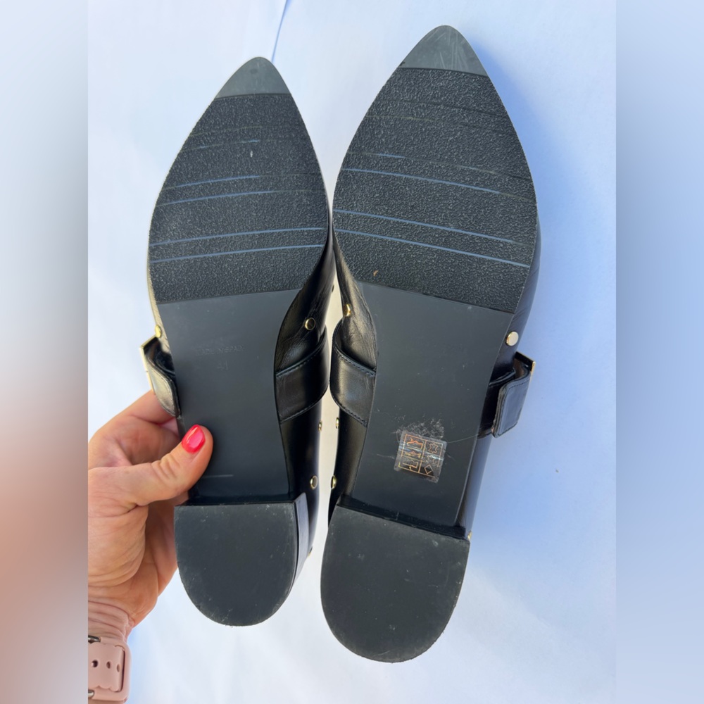Bravo Java Black Leather Studded Mary Jane Heels – Size 41 – Pointed Toe – EUC - Picture 13 of 13